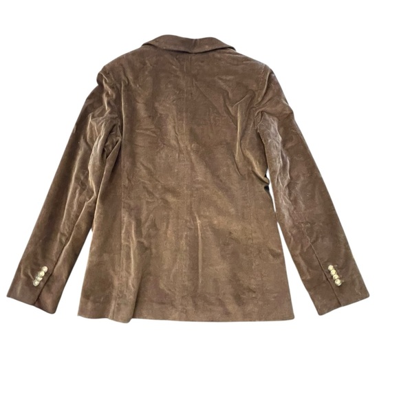 Classic Brooks Brothers 346 Stretch Brown Corduroy Women Blazer Size 10 3 Pocket - Picture 16 of 16